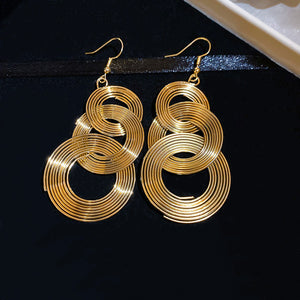 Bold Metal Statement Earrings