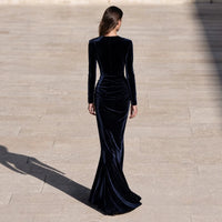 Velvet Off-Shoulder Bodycon Pencil Dress - image 4