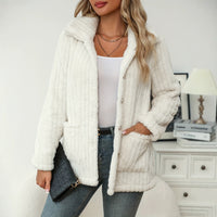 Striped Double-Sided Plush Jacket - image 1
