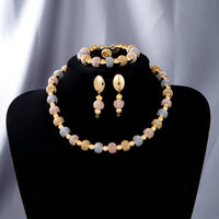 Two-Tone Beaded Jewelry Set - image 4