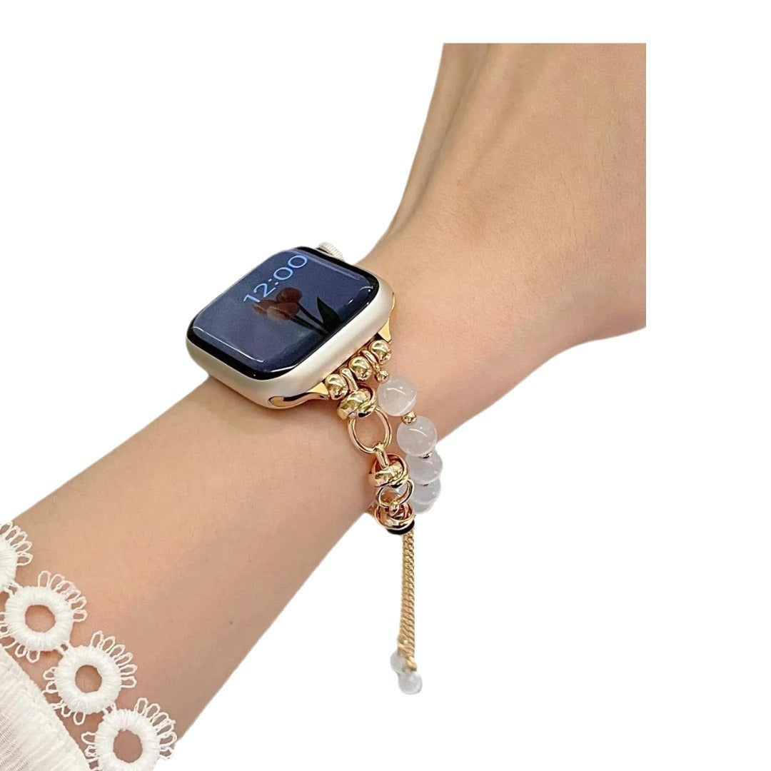 Cat Eye Bead Metal Band Compatible with Apple Watch - image 5
