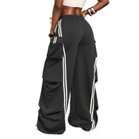 Drawstring Wide Leg Cargo Pocket Pants - image 5
