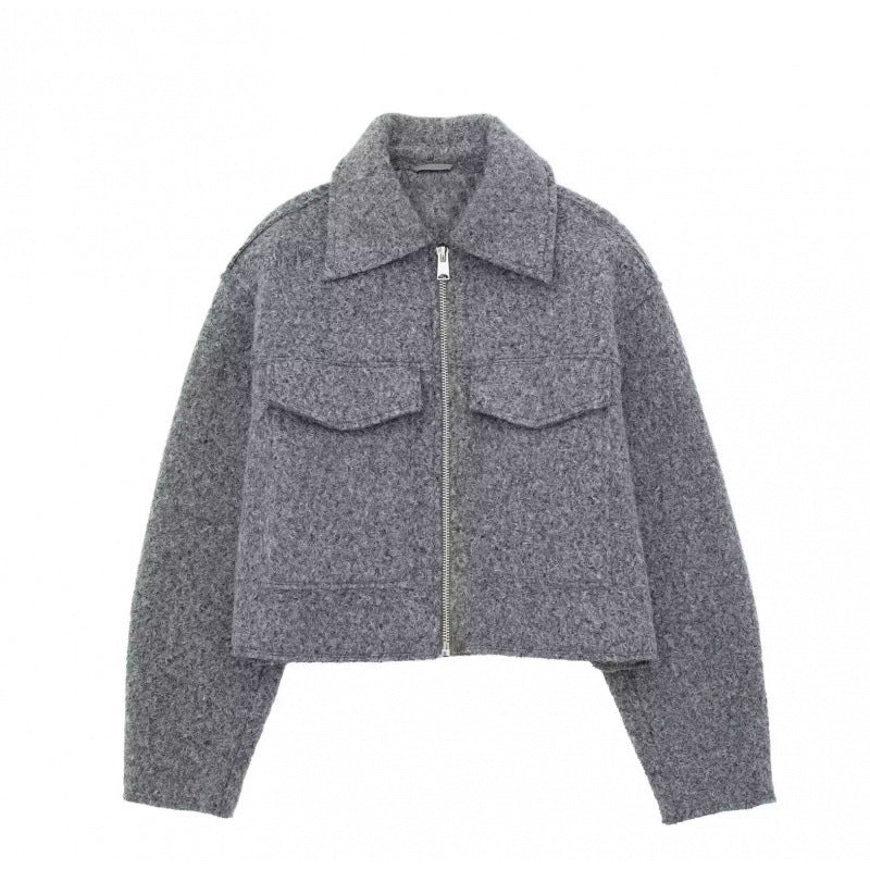 Classic Short Textured Coat - image 3