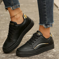 Women's Lace-Up Platform Sneakers, Round Toe - image 2
