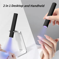 UV For Gel Nails, Mini U V LED Nail Light Handheld, With Bracket, Portable Nail Dryer, Rechargeable USB Wireless, For Fast Drying, Black - image 4