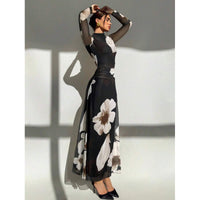 Floral Tulle Long Sleeve Maxi Dress - image 8