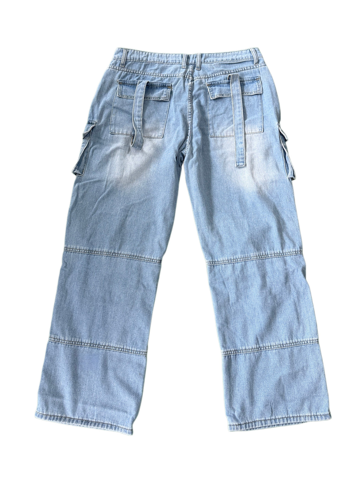Jeans cargo holgados de pierna ancha con rotos - image 2