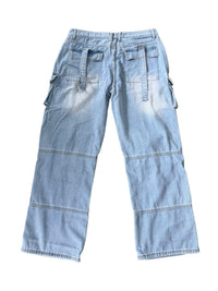 Jeans cargo holgados de pierna ancha con rotos - image 2