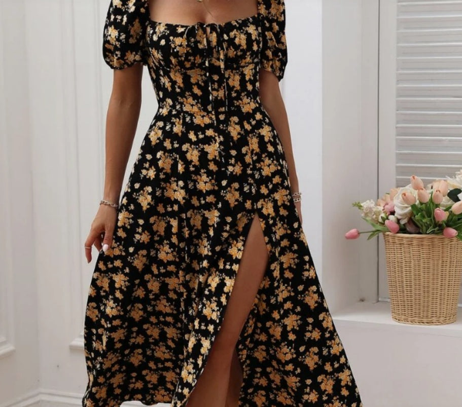 Full Floral Floor-length Holiday Beach Dress For Women - image 5