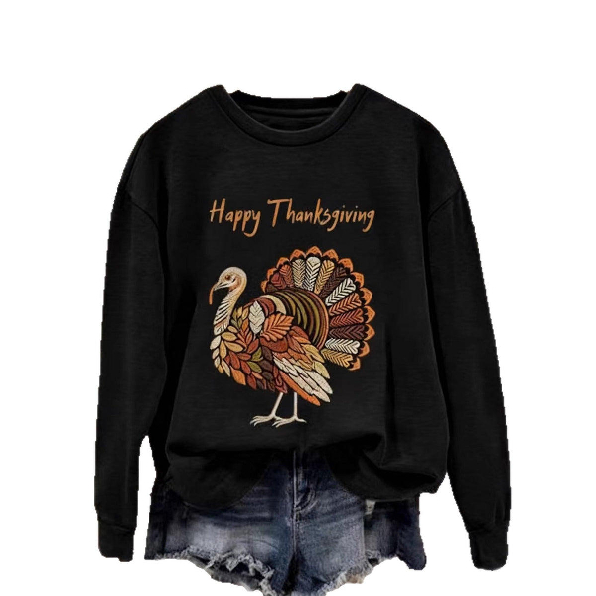 Women's Crew Neck Animal Print Sweatshirt - image 5