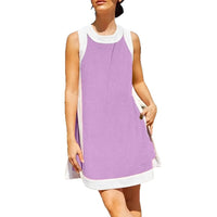 Women's Casual Multicolor Round Neck Sleeveless Top With Shorts Suit - image 5