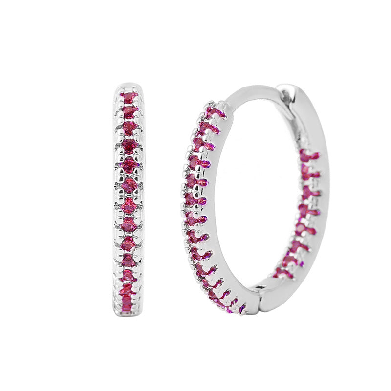 Ear cuffs de aro con circonitas multicolor - image 5