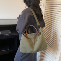 Corduroy Letter Print Tote Bag - image 4