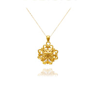 Pearl Sunflower Pendant Necklace - image 3