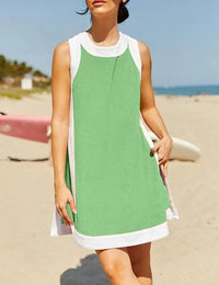 Women's Casual Multicolor Round Neck Sleeveless Top With Shorts Suit - image 9