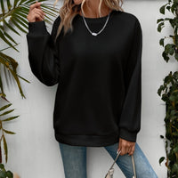 Women's Loose Sports Round Neck Sweatshirt - image 3