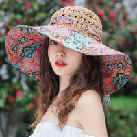 Green Straw Beach Sun Hat - image 1