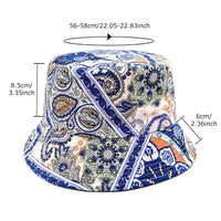 Paisley Bucket Hat Color Matching Printing Double-sided Wear - image 3