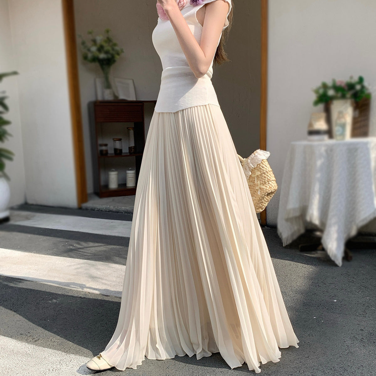 Elegant Chiffon Maxi Skirt - image 7