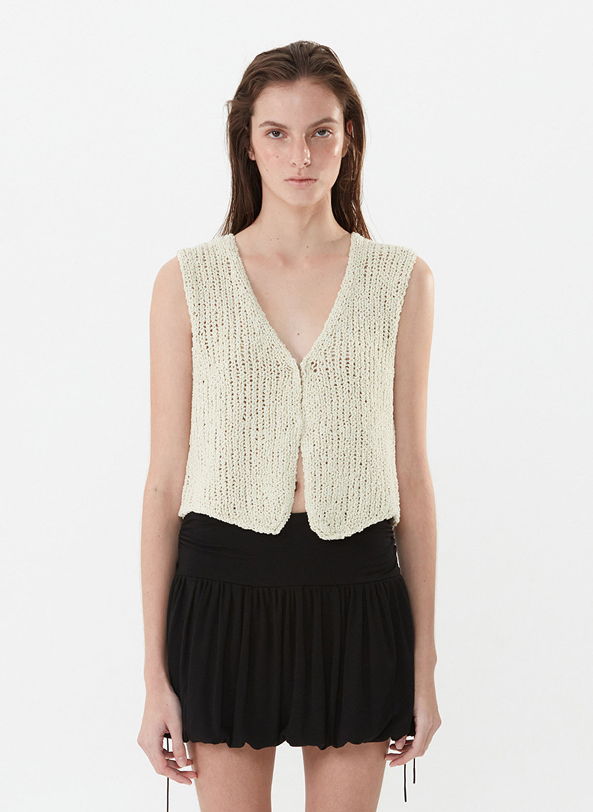 V-Neck Knit Sweater Vest - image 6