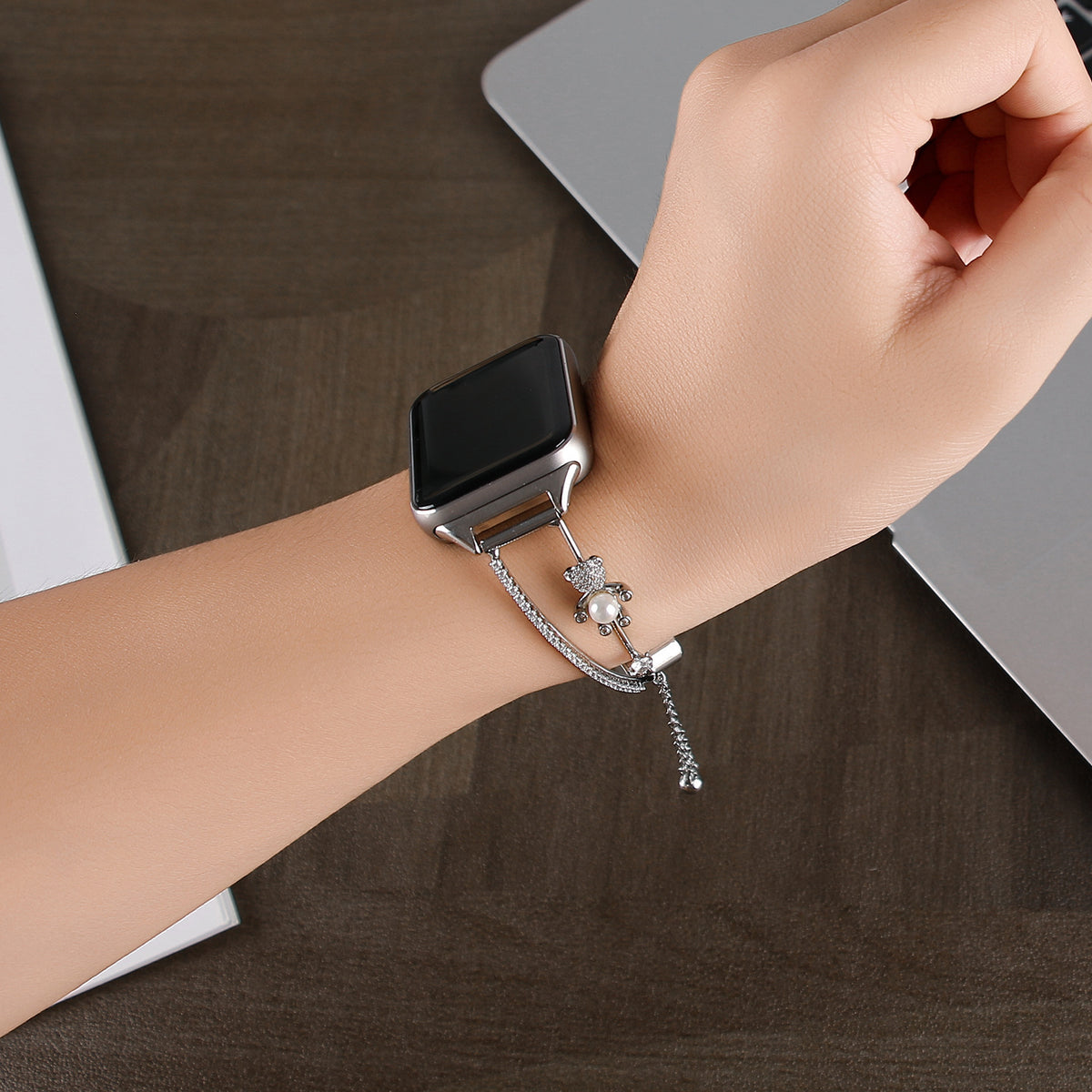 Bear Hug Metal Chain Band Compatible with Apple Watch - image 7