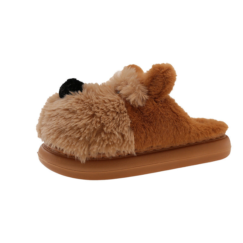Cartoon Dog Plush House Slippers - image 5