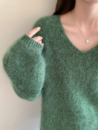 Women's Fuzzy Loose Pullover Sweater - image 2