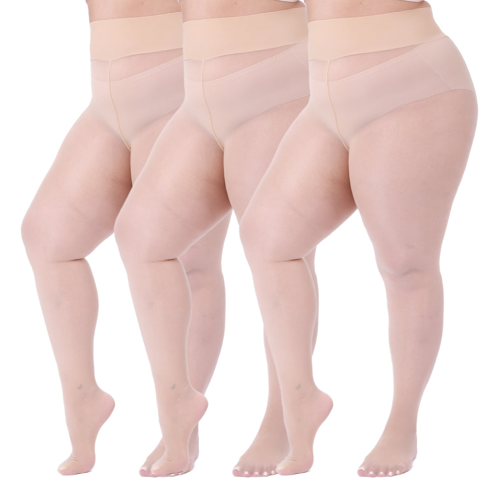 3 pares de medias brillantes, tallas grandes - image 2