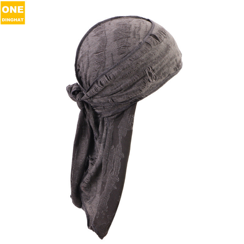 Retro Distressed Denim Ribbon Hat - image 8