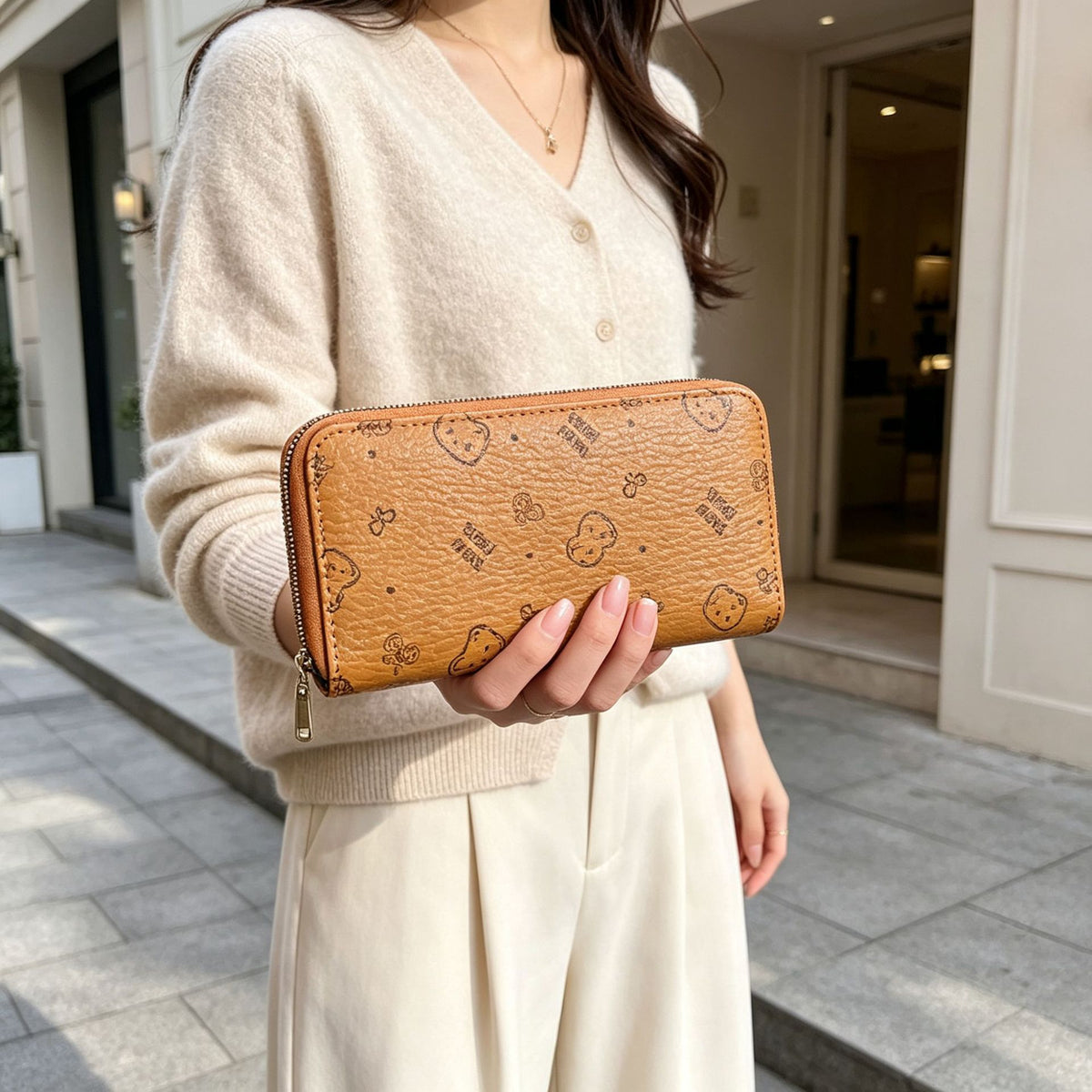 Printed Zip Long Clutch Wallet - image 2