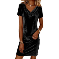 Swing Collar Short Sleeve Dress - image 5