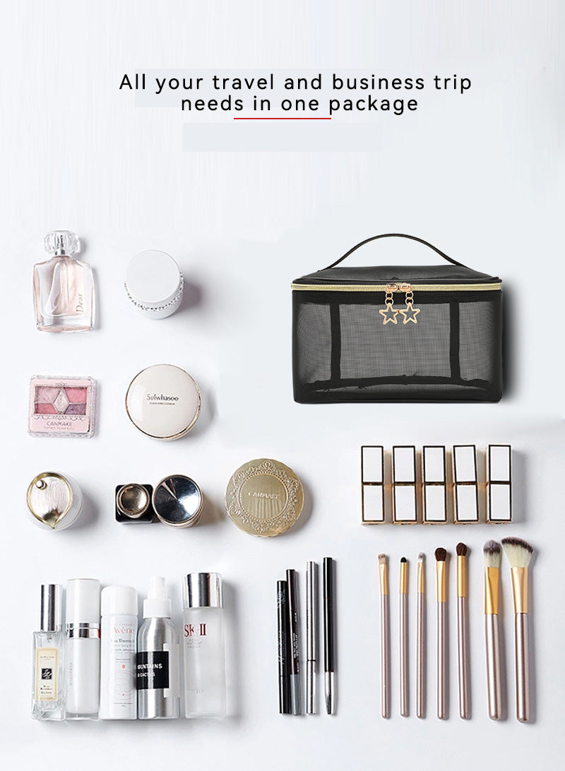 Layer Carrying Case Alphabet Style Makeup Bag - image 8