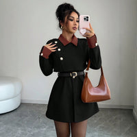 Notch Collar Slim Fit Wool Coat - image 3