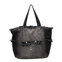 Ombre Denim Shoulder Bag - image 5