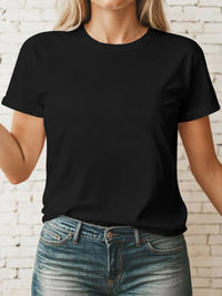 Casual Women's Round Neck Short Sleeve Sports Pure Cotton T-shirt - image 5