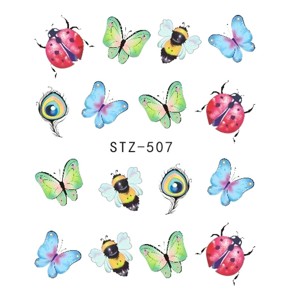 Butterfly Flower Water Transfer Nail Decals - image 6