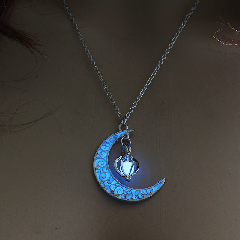 Glow-in-the-Dark Crescent Moon Necklace - image 4