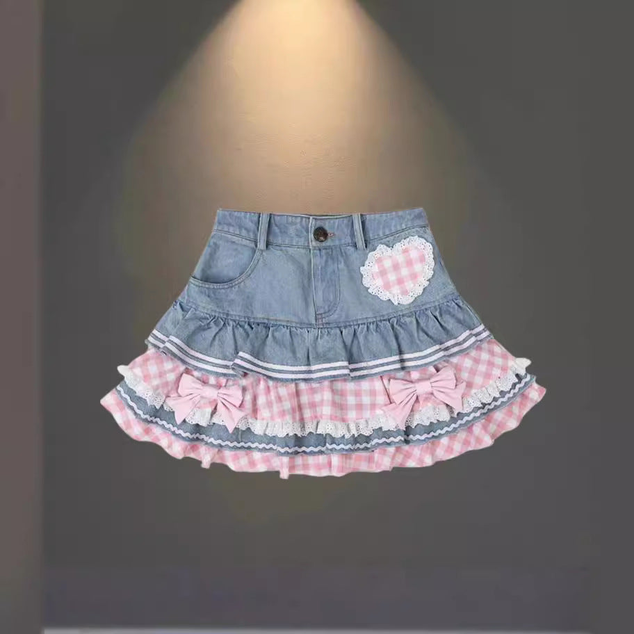Women's Pleated Denim Skirt - image 3