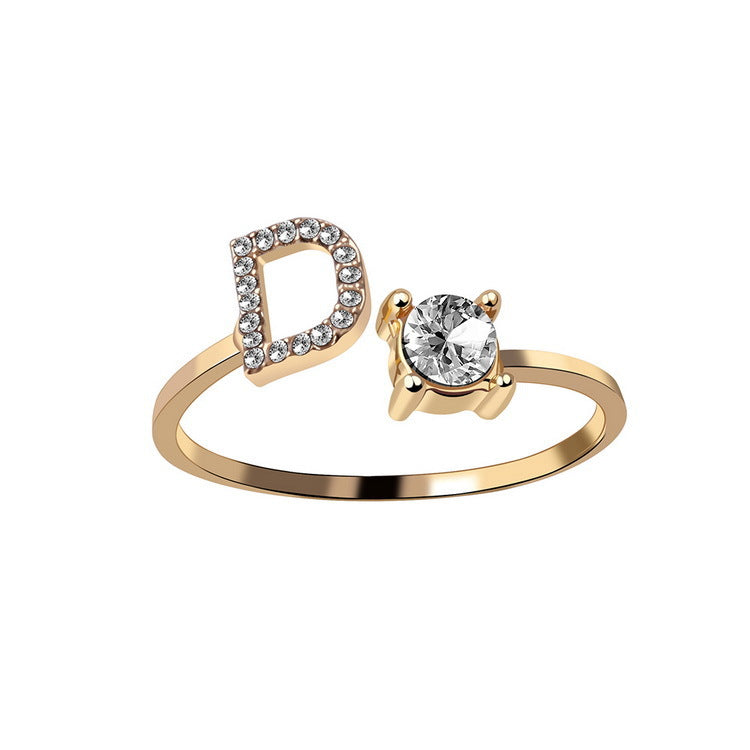 Adjustable Initial Letter Ring - image 4