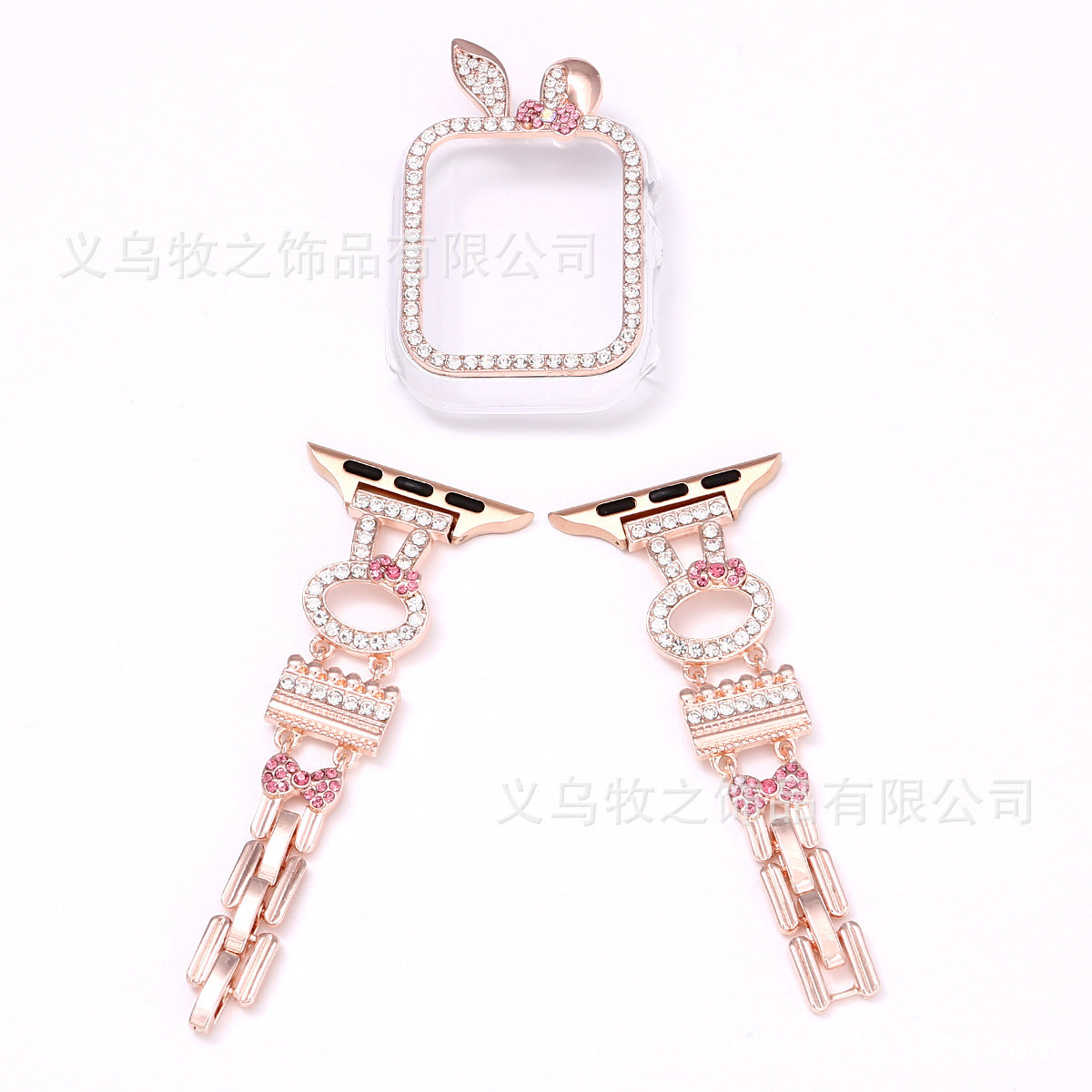 Rabbit Rhinestone Metal Band Compatible with Apple Watch - image 7