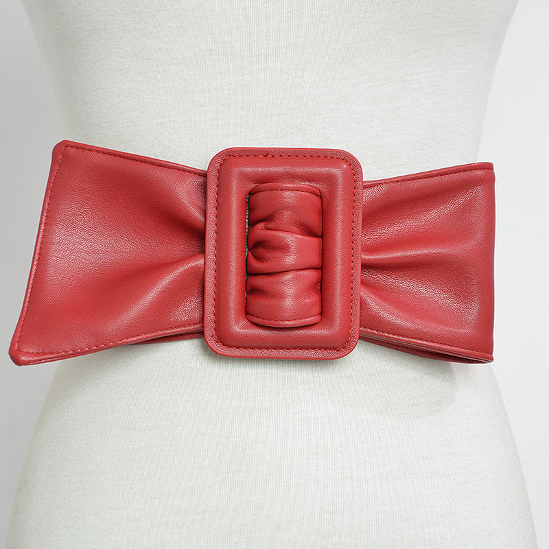 Wide Suede Waist Belt