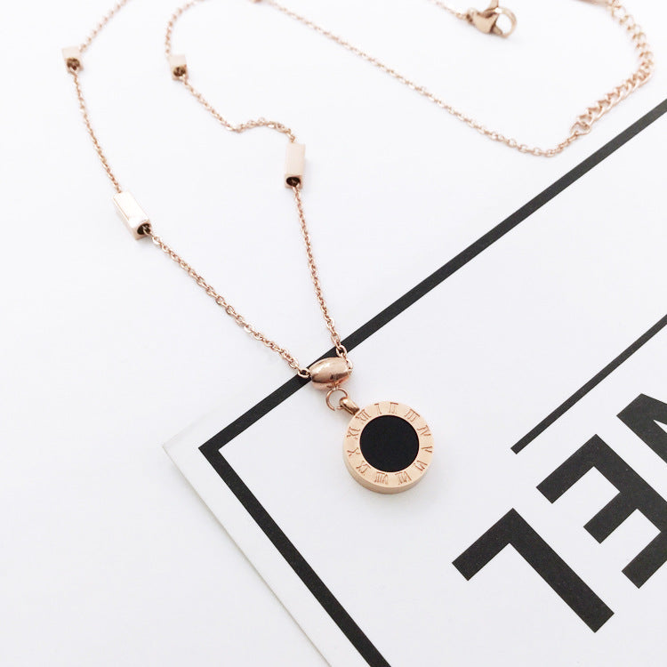 Roman Numeral Pendant Necklace - image 3