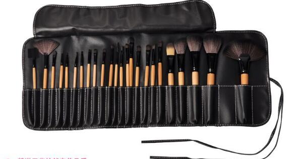 24-Piece Professional Makeup Brush Set with Bag