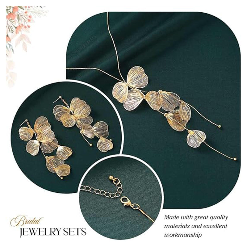 Gold Ginkgo Leaf Choker Necklace - image 5