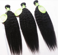 Kinky Straight Human Hair Wig with Bangs - image 1