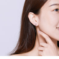 Aretes trepadores de plata de tres capas - image 6