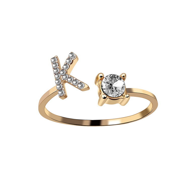 Adjustable Initial Letter Ring - image 12