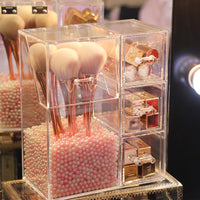 Clear Makeup Brush Holder with Lid - image 9