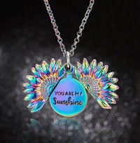 Collar relicario de girasol You Are My Sunshine - image 7