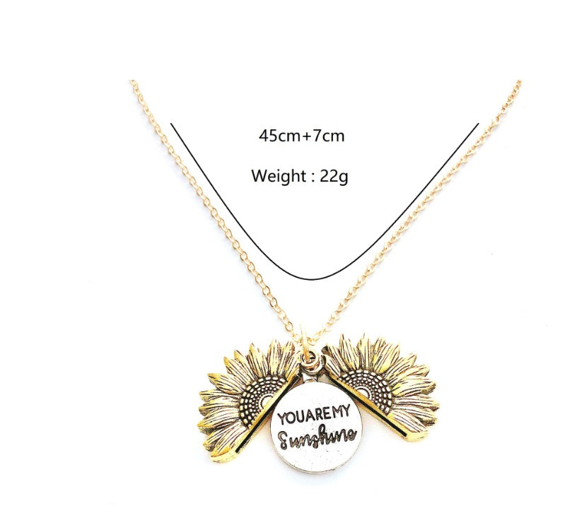 Collar relicario de girasol You Are My Sunshine - image 8